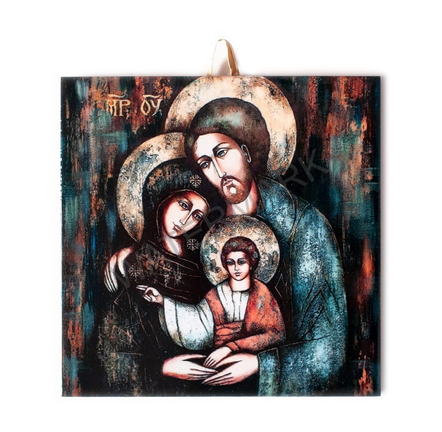 Płytka ceramiczna 15x15cm obrazek Święta Rodzina 