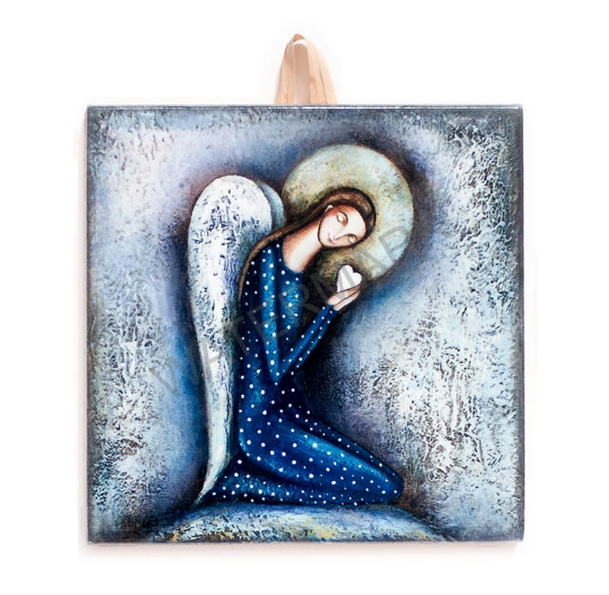 Płytka ceramiczna 10x10cm obrazek Oddaję Ci Serce 