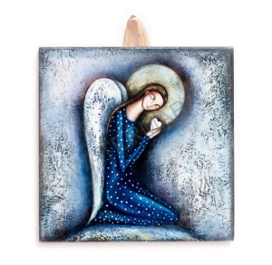 Płytka ceramiczna 10x10cm obrazek Oddaję Ci Serce 