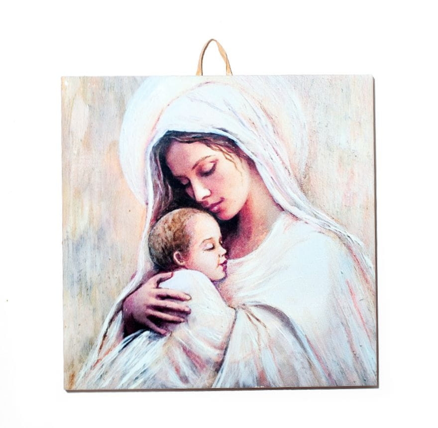 Płytka ceramiczna 15x15cm obrazek MB z Dzieciątkiem 