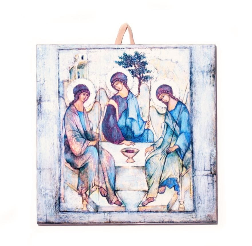 Płytka ceramiczna 15x15cm obrazek Św. Trójca Rublow 