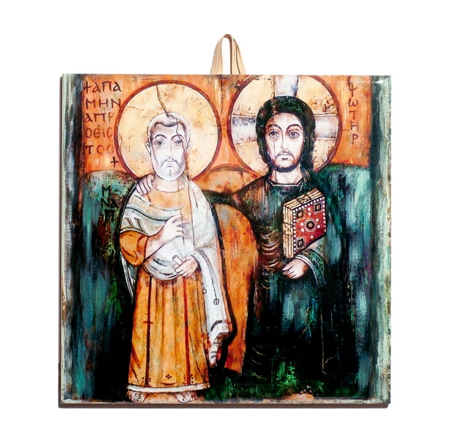 Płytka ceramiczna 15x15cm obrazek PJ i Menas 