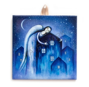 Płytka ceramiczna 15x15cm obrazek Anioł Dobrego Snu 