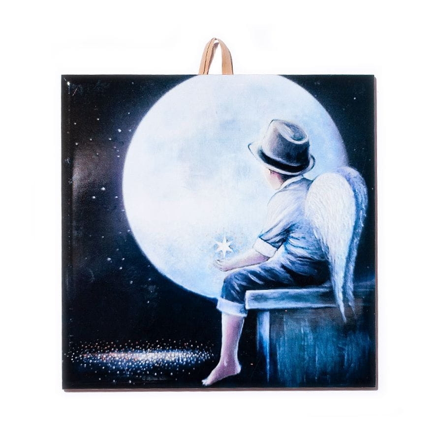 Płytka ceramiczna 10x10cm obrazek Jeden Krok do Gwiazd 