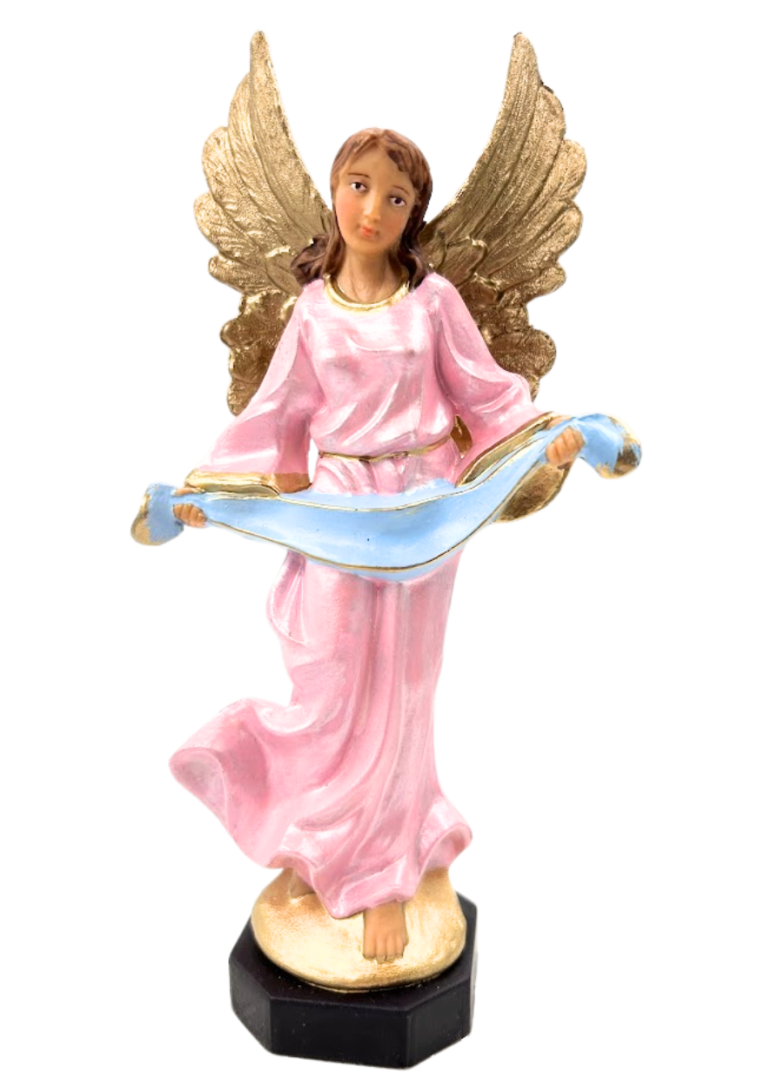 Figurka Anioł z możliwością wpisania tekstu na szarfie 20cm