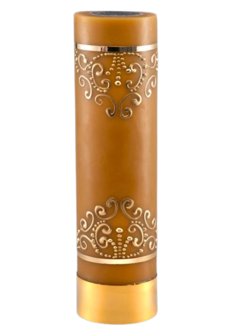 Świeca olejowa woskowa zdobiona 30 x 8 cm wzmacniana