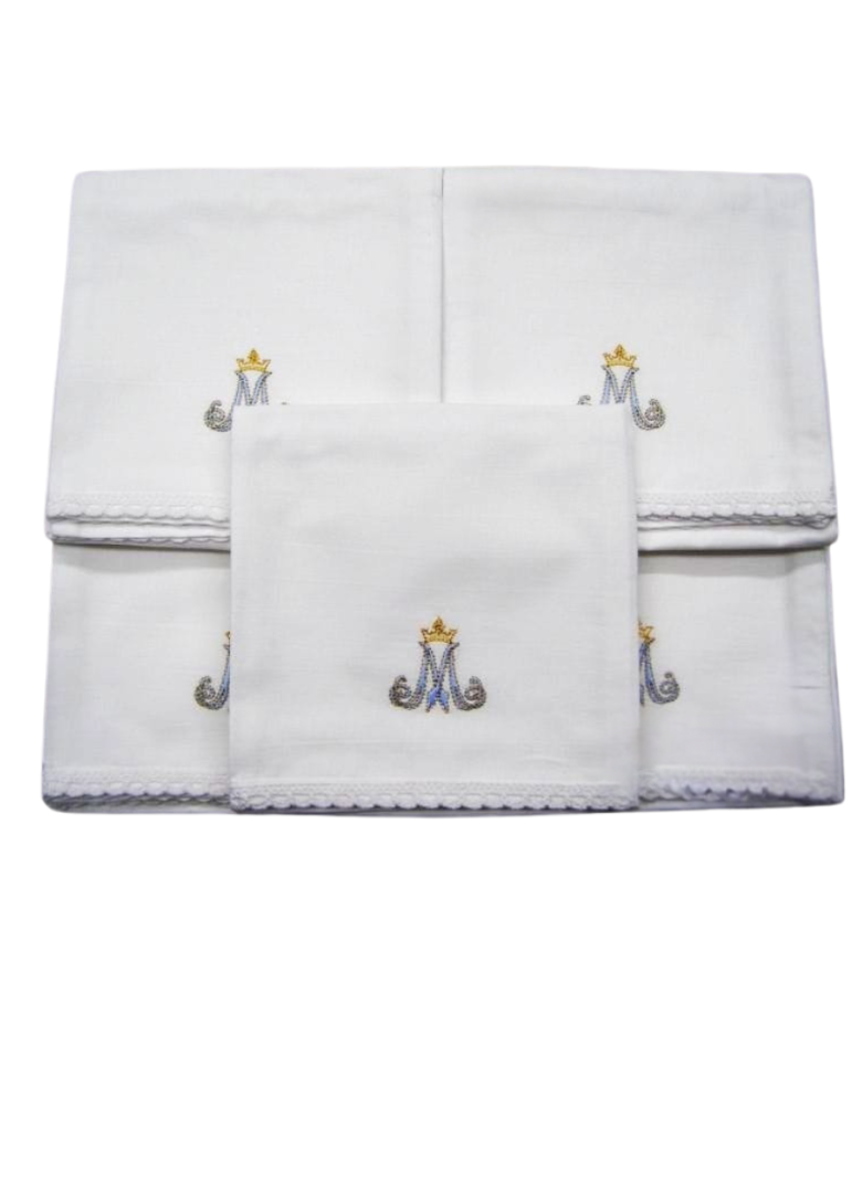 Korporał koronka komplet 5 sztuk Maryjny jasno niebieski