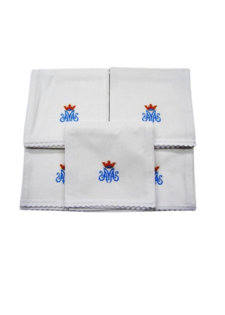 Korporał koronka komplet 5 sztuk  Maryjny niebieski 