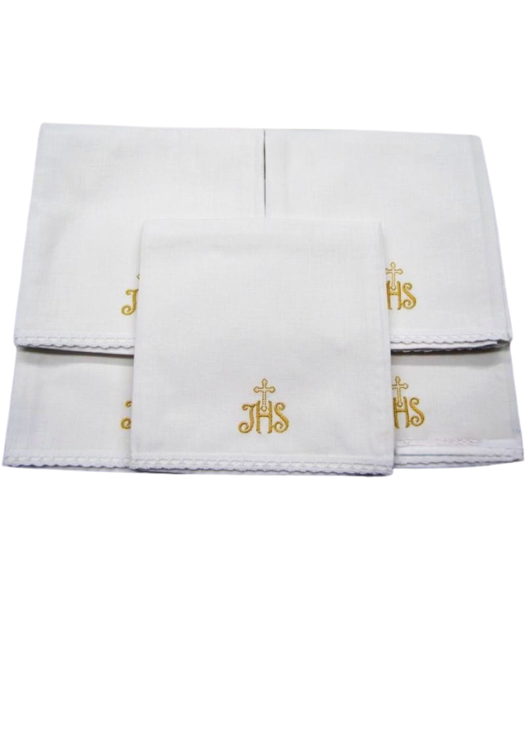 Korporał koronka komplet 5 sztuk IHS złoty krzyżyk klasyczny 