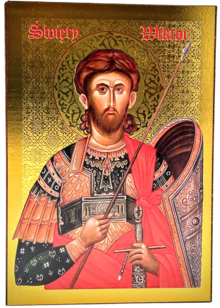 Ikona św. Wiktor 28,5 x 19 cm