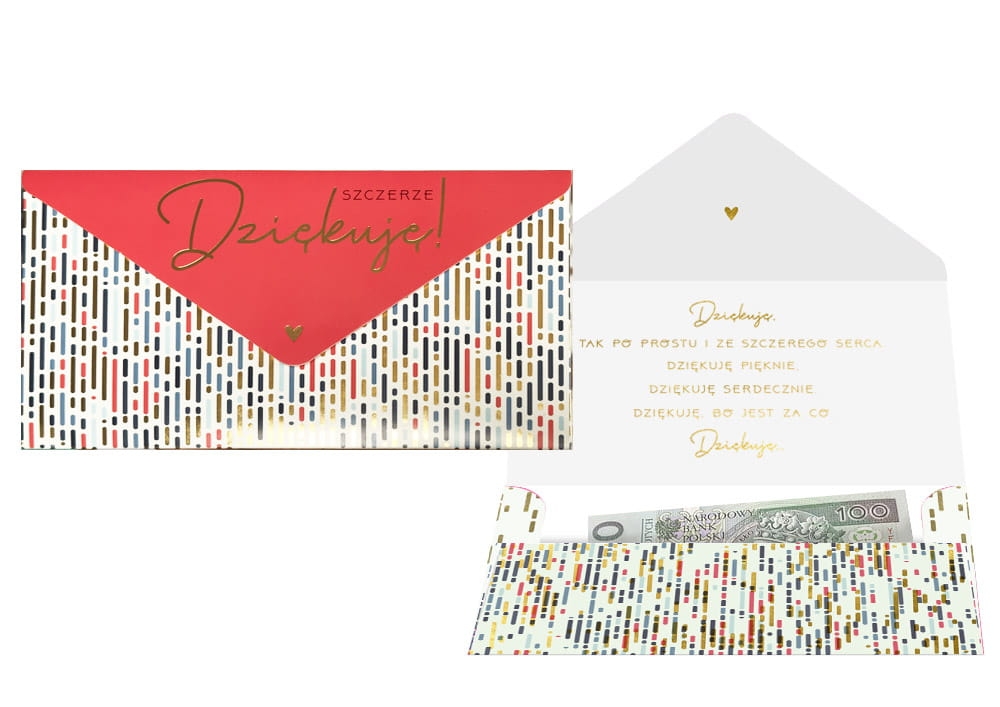 Koperta na banknoty SZCZERZE DZIĘKUJĘ