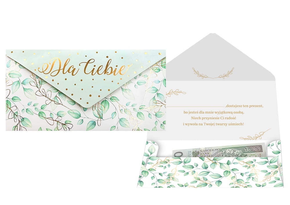 Koperta na banknoty DLA CIEBIE