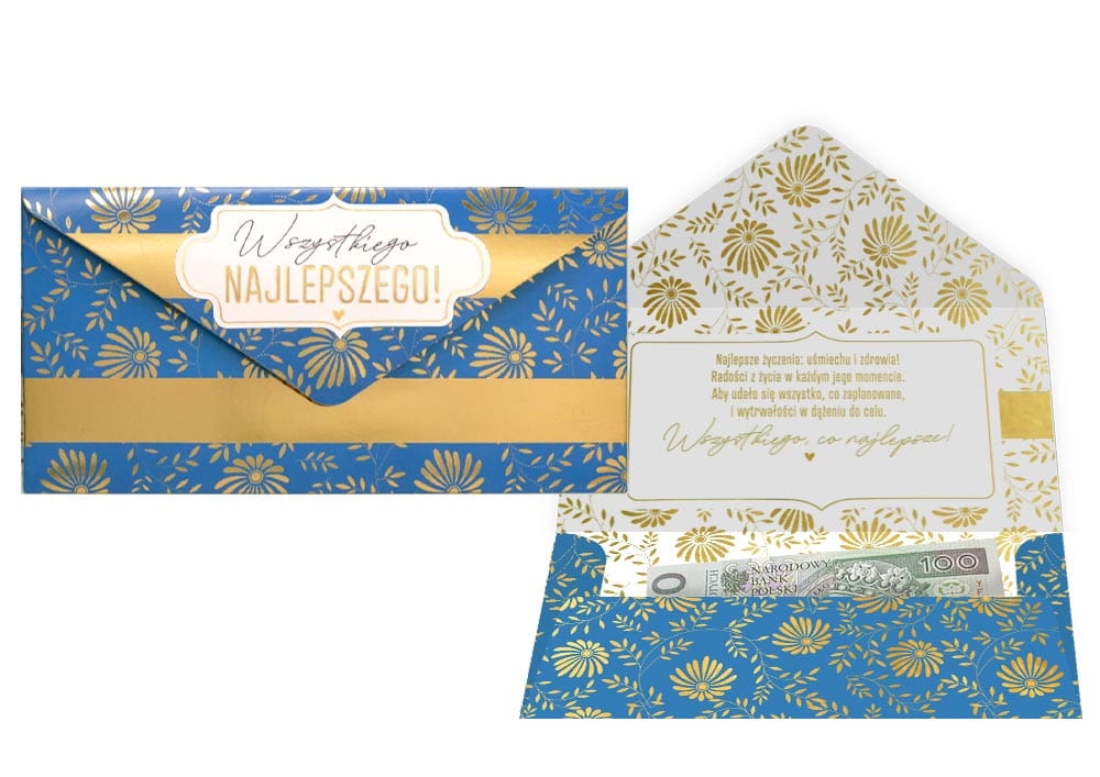 Koperta na banknoty WSZYSTKIEGO NAJLEPSZEGO