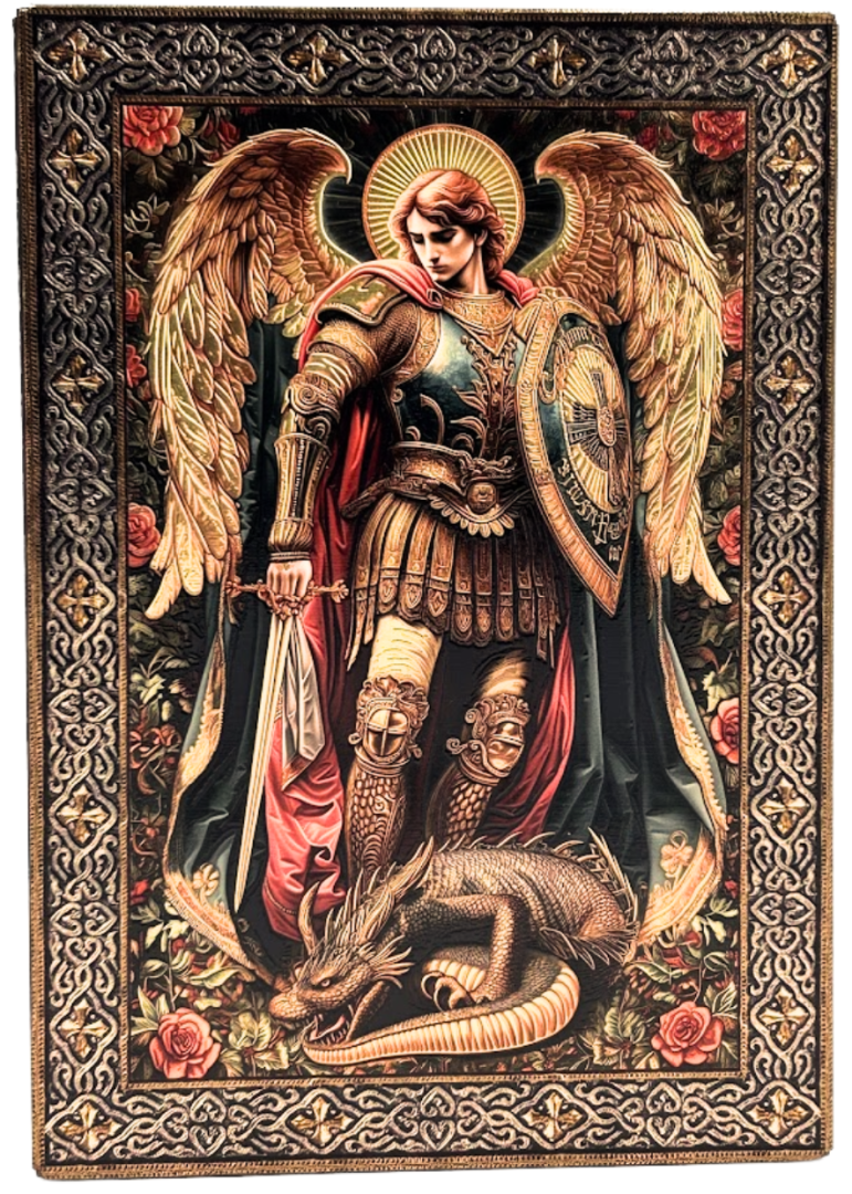 Ikona św. Michał Archanioł styl nowoczesny 28,5x19 cm