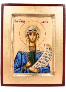 Ikona bizantyjska św. Daria 18x14 cm