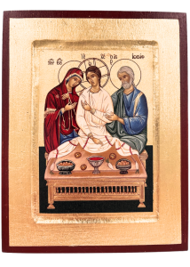 Ikona bizantyjska Święta Rodzina 18 x 14 cm