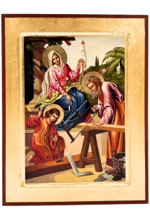 Ikona bizantyjska Święta Rodzina 31 x 24 cm