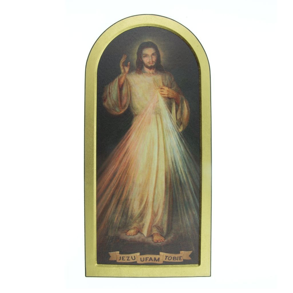 Obraz Jezus Miłosierny JUT krakowski łagiewnicki 40 x 19 cm