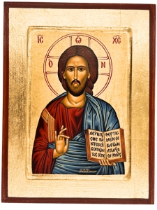 Ikona bizantyjska Pan Jezus PANTOKRATOR 24x18 cm