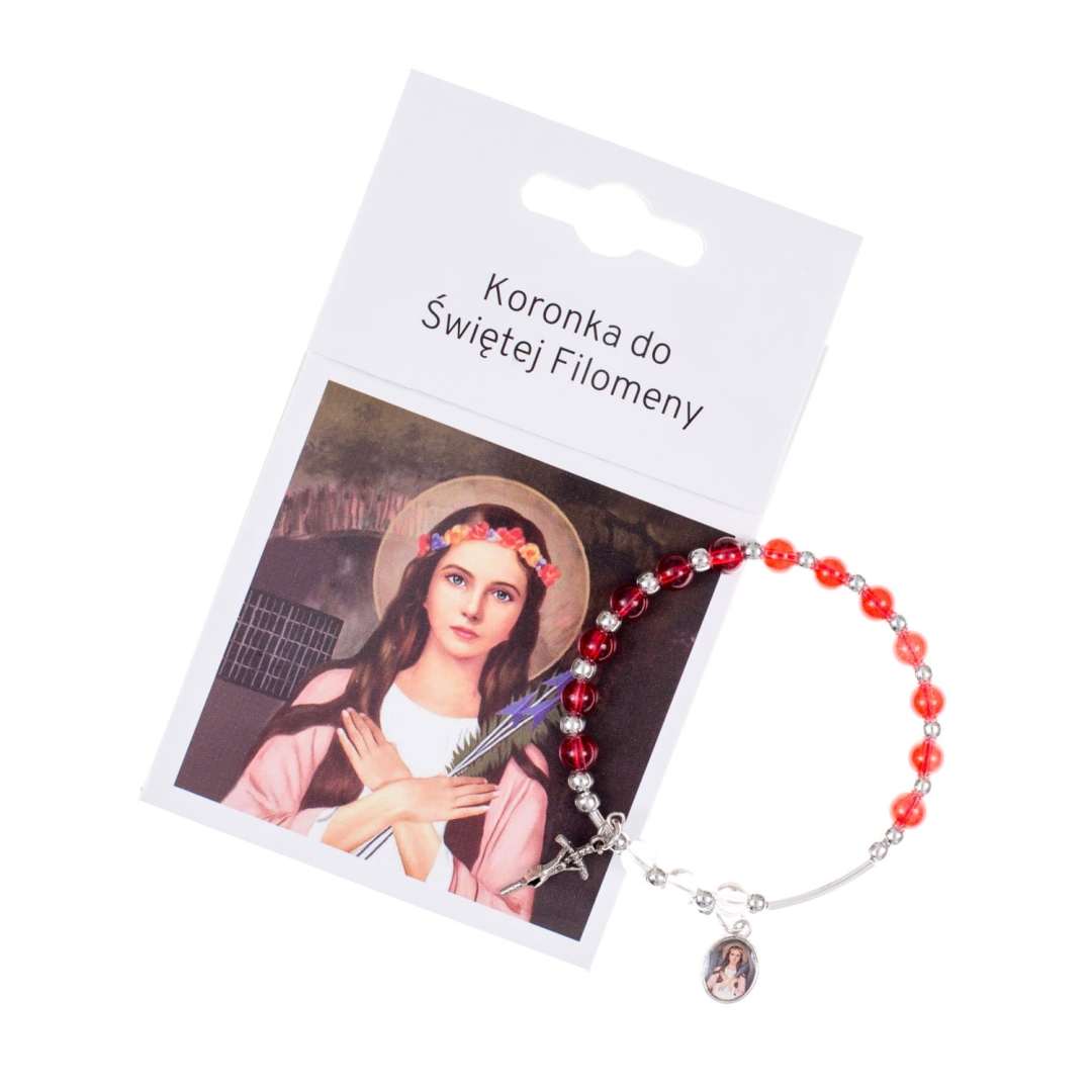 Bransoletka - koronka do św. Filomeny z instrukcją modlitwy
