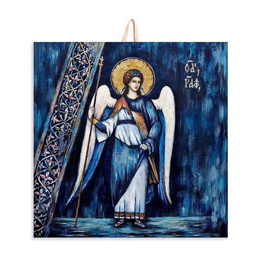 Płytka ceramiczna 15x15cm obrazek Archanioł Rafał 