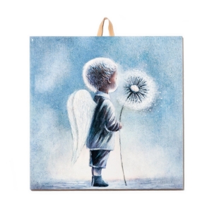 Płytka ceramiczna 15x15cm obrazek Dziękuję że mogę dzielić z Tobą świat 