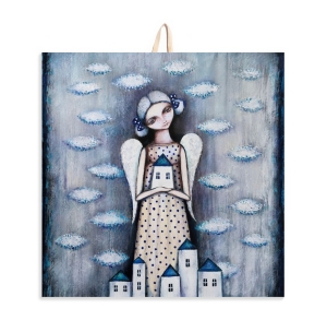 Płytka ceramiczna 15x15cm obrazek Dom jest tam...