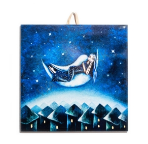 Płytka ceramiczna 15x15cm obrazek Już miasto śpi 