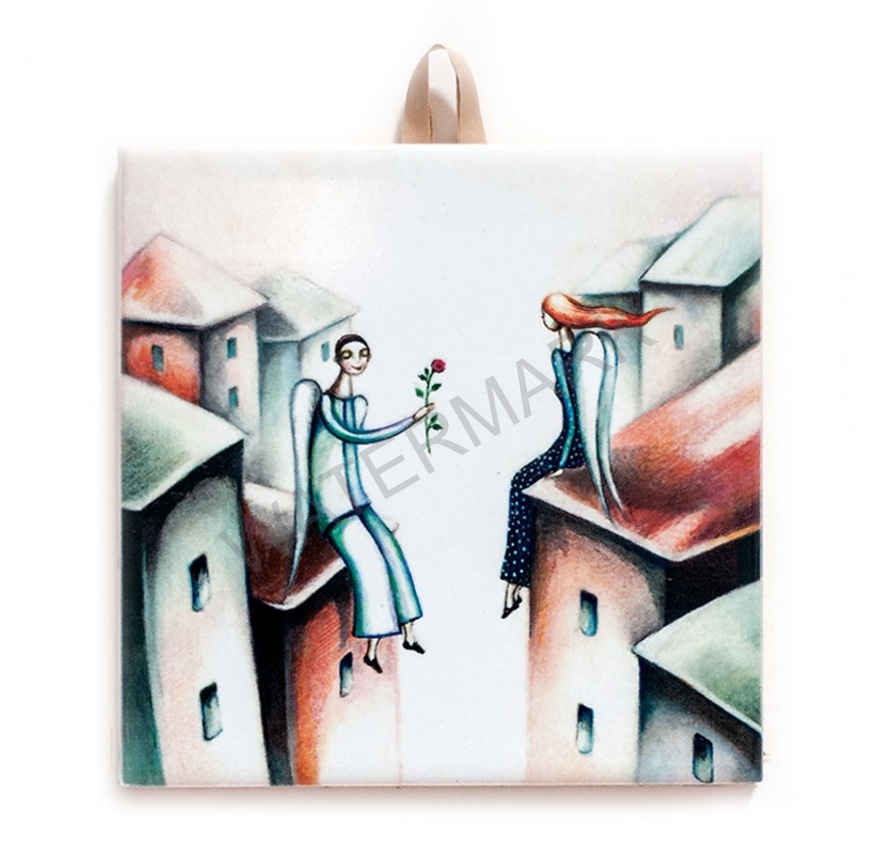 Płytka ceramiczna 15x15cm obrazek Szczęście 