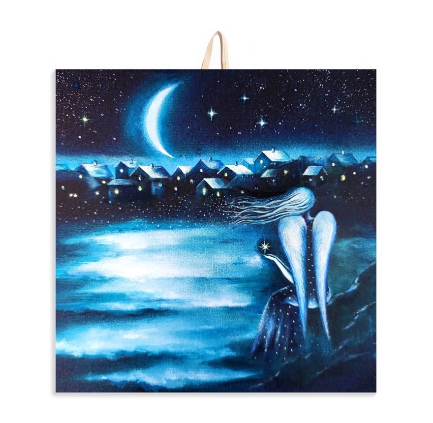 Płytka ceramiczna 15x15cm obrazek w blasku gwiazd 