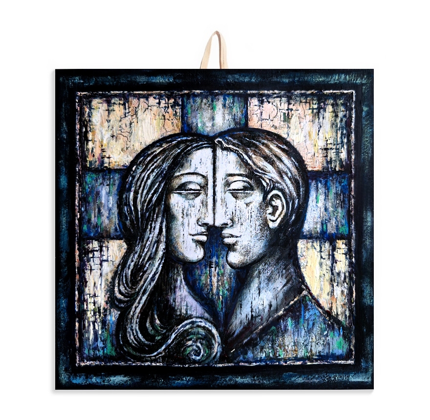 Płytka ceramiczna 10x10cm obrazek Miłość dwojga  