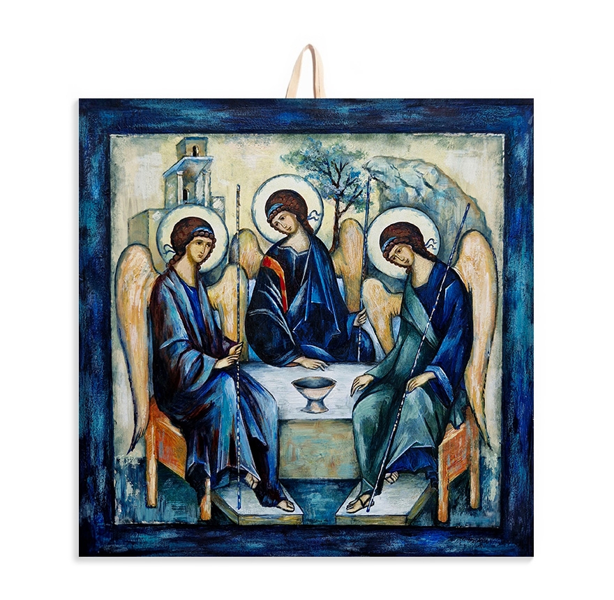Płytka ceramiczna 10x10cm obrazek Św. Trójca Rublowa  