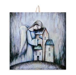 Płytka ceramiczna 10x10cm obrazek Pod skrzydłami anioła 