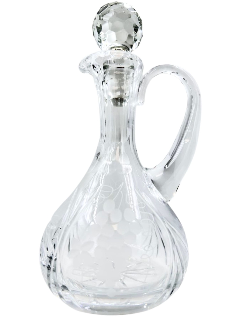 Ampułka mszalna kryształowa na wino i wodę 280 ml