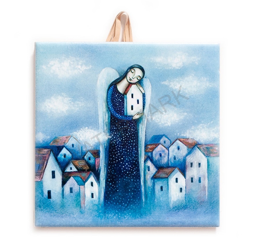Płytka ceramiczna 10x10cm obrazek Anioł opiekun Domu 