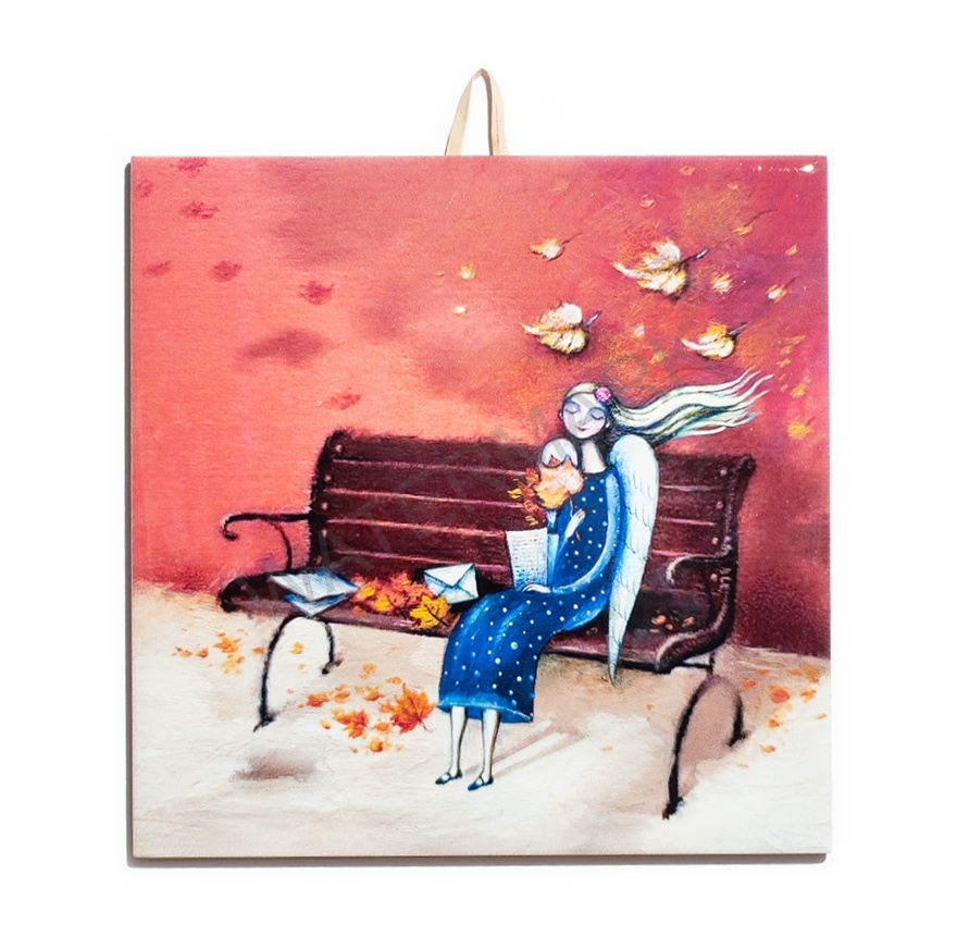 Płytka ceramiczna 10x10cm obrazek Na ławeczce