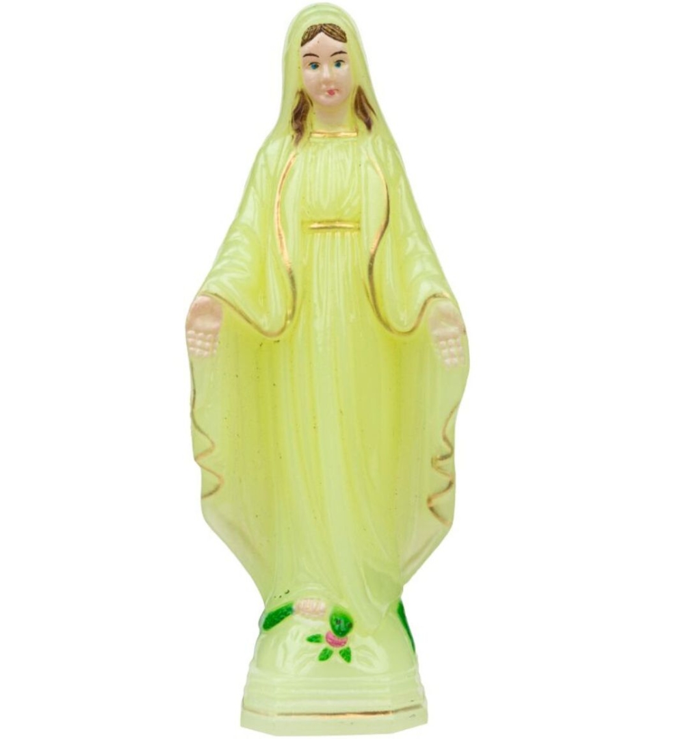 Figurka Matka Boża Niepokalana fluorescencyjna plastik 15cm