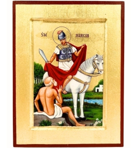 Ikona bizantyjska święty Marcin 24x18 cm