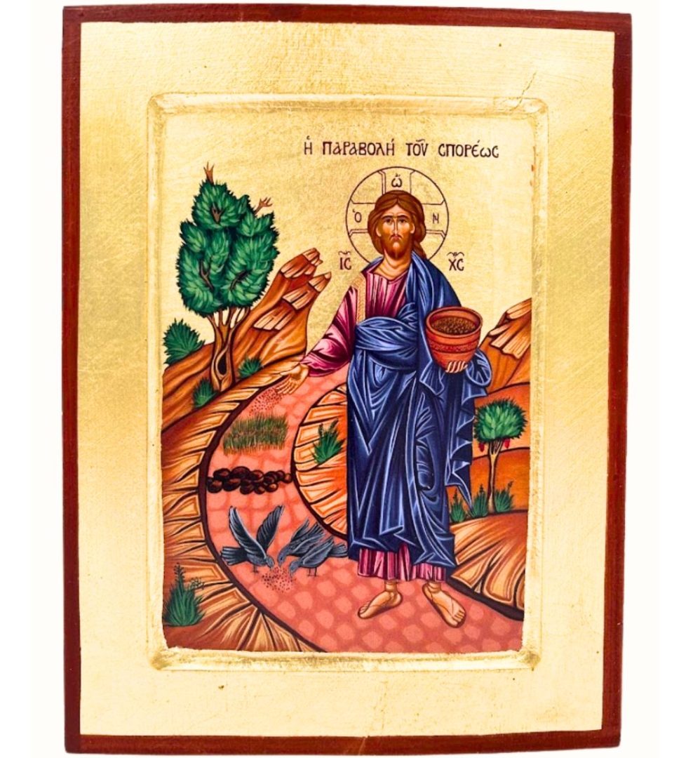 Ikona bizantyjska Pan Jezus Siewca 24 x 18 cm