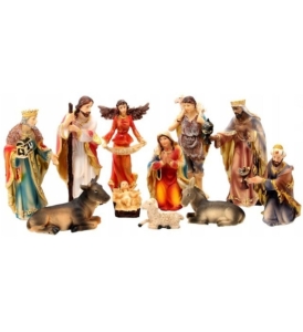 Figurki do Szopki Bożonarodzeniowej 15 cm zestaw 11 sztuk