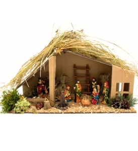 Szopka Bożonarodzeniowa tekturowa do samodzielnego złożenia 48cm