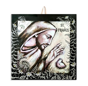 Płytka ceramiczna 10x10cm obrazek Św. Franciszek