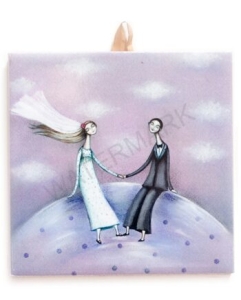 Płytka ceramiczna 10x10cm obrazek Lawendowa miłość