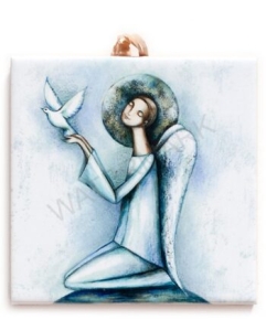 Płytka ceramiczna 10x10cm obrazek Gołąbek pokoju 