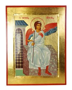 Ikona 1S Biały Anioł BIZ 24x18cm