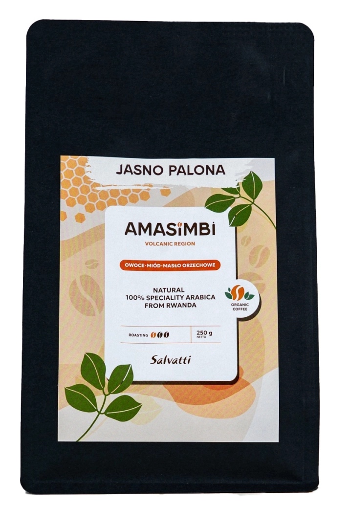 Kawa ziarnista Amasimbi jasno palona 250 g