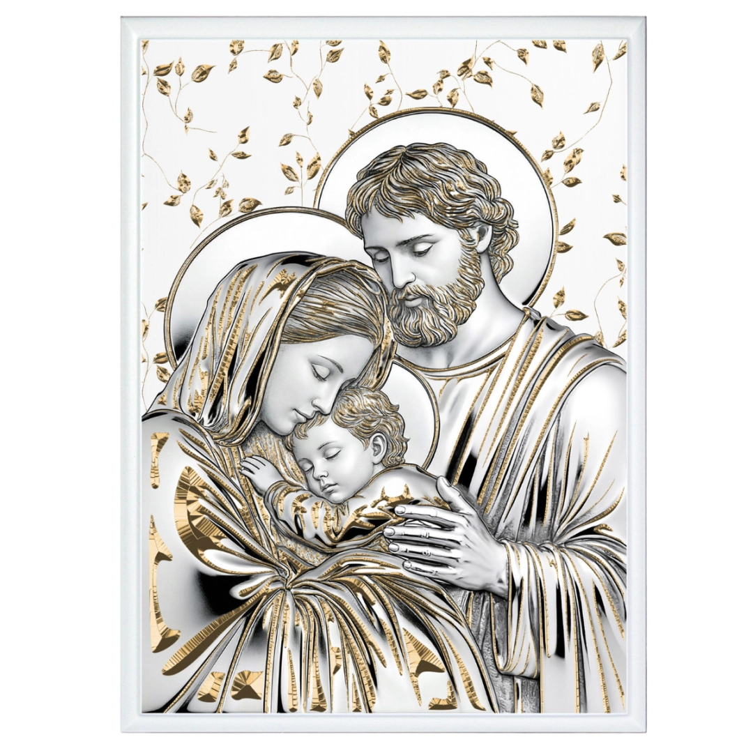 Obrazek św. Rodzina złota 20x15cm