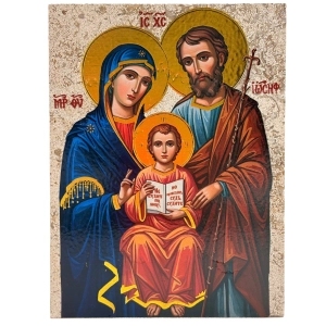 Ikona św. Rodzina marmur 20x15cm