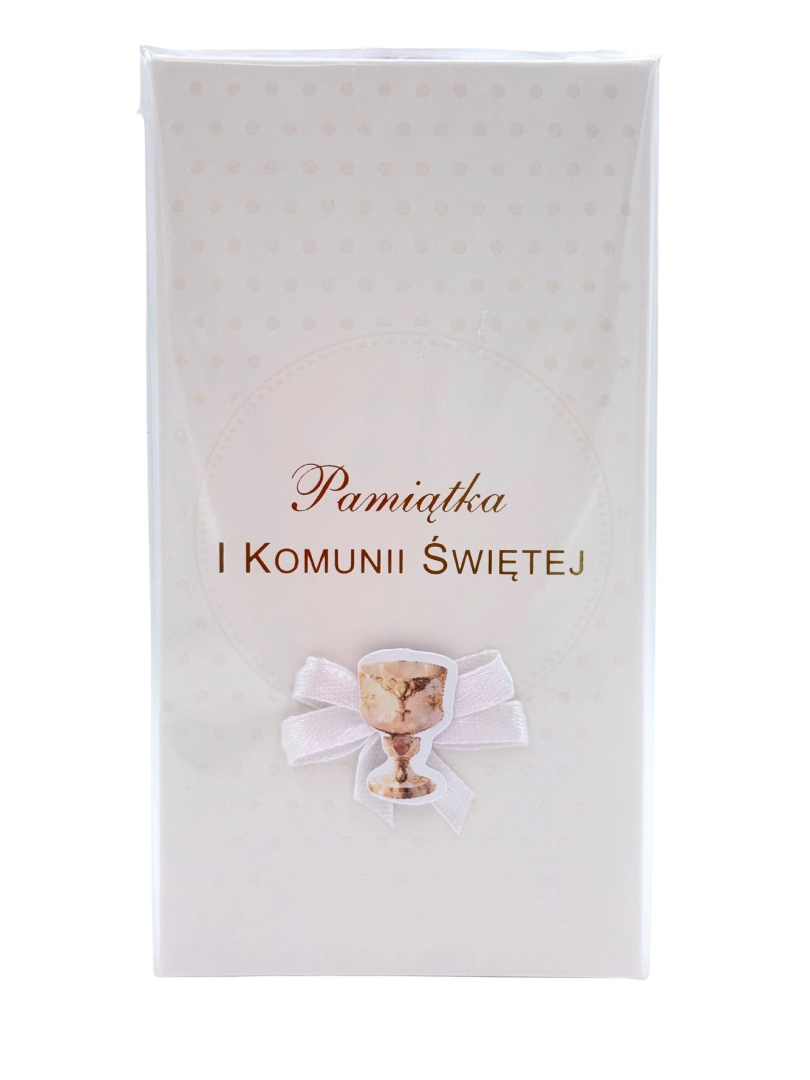Pudełko prezentowe na banknoty na Komunię Świętą 8x16cm 
