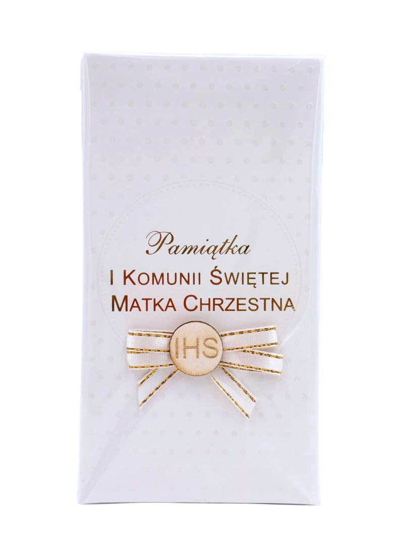 Pudełko prezentowe na banknoty na Komunię Świętą 8x16cm 